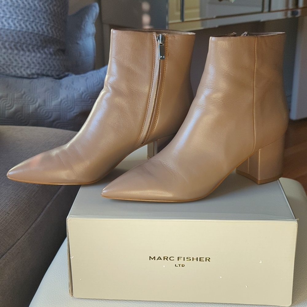 Marc Fisher leather ankle booties